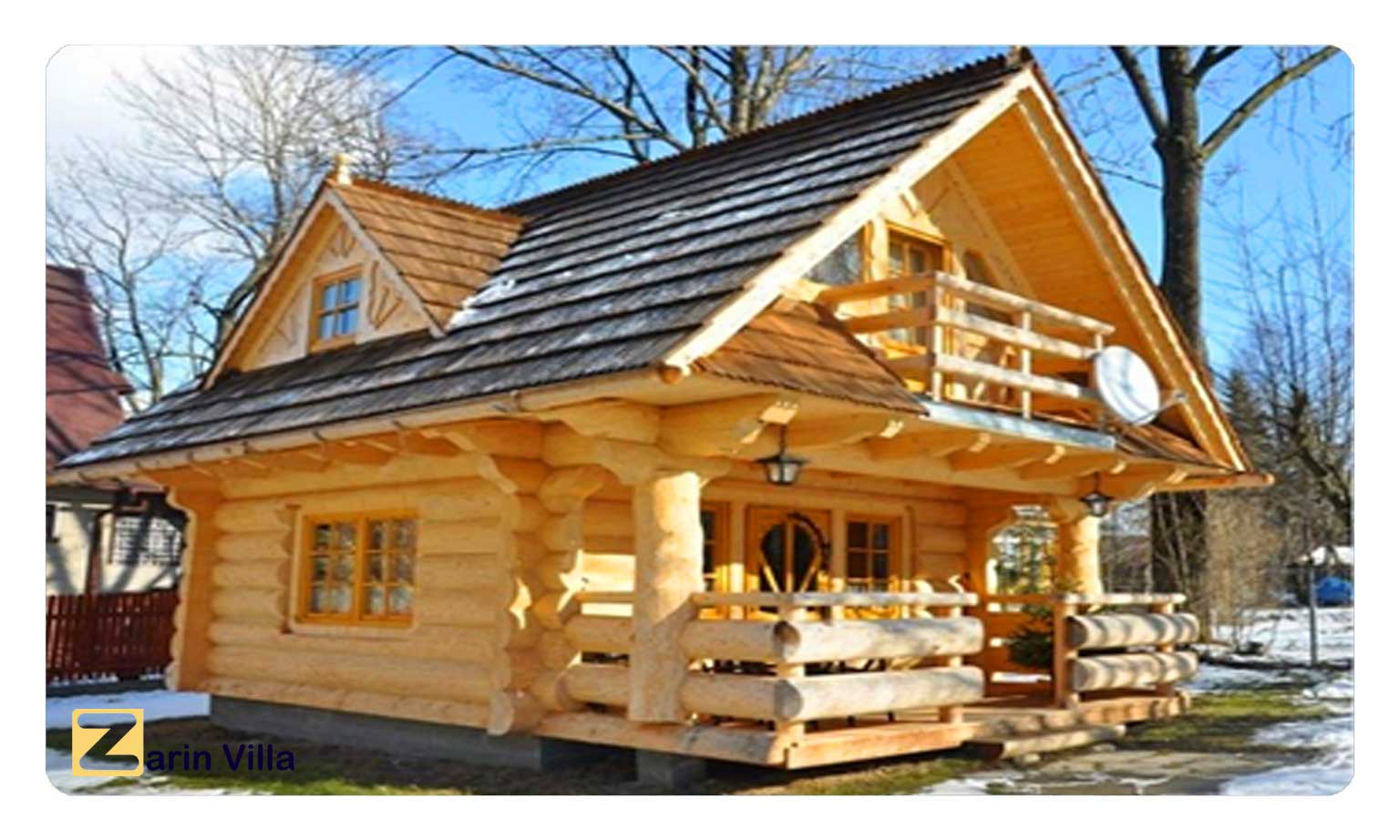 Construction of a wooden hut