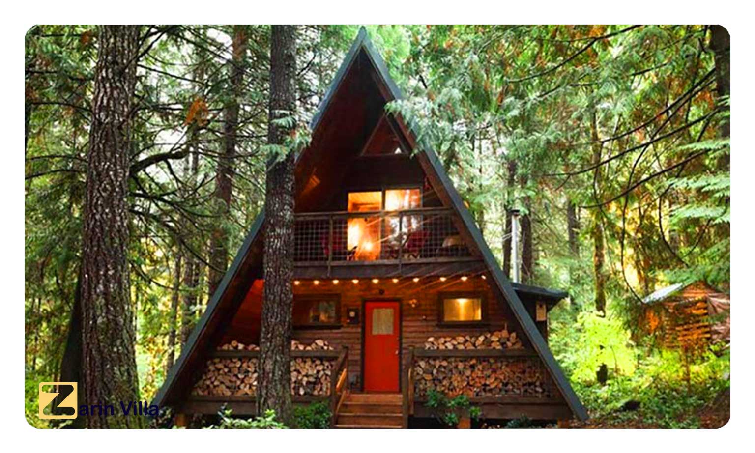 Triangular wooden villa