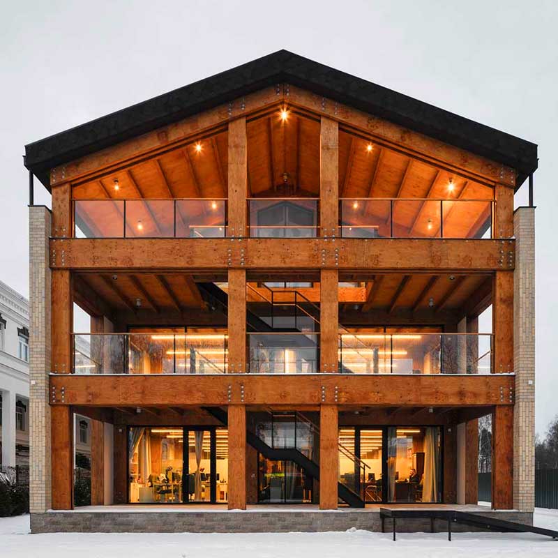 Modern wooden structure design